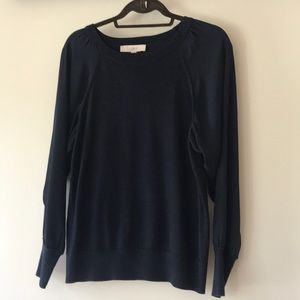 Loft mixed material sweater